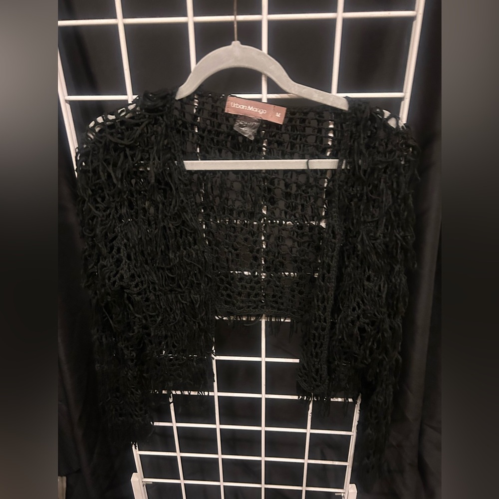 Black Cardigan Sweater